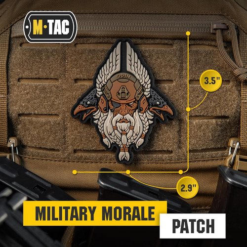 M-Tac Viking Invasion PVC 3D Morale Patch Military & Tactical Army (Odin Coyote)