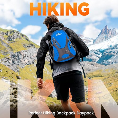 Lightweight Water-Resistant Hiking Backpack for Cycling & Travel - Small Daypack M0714