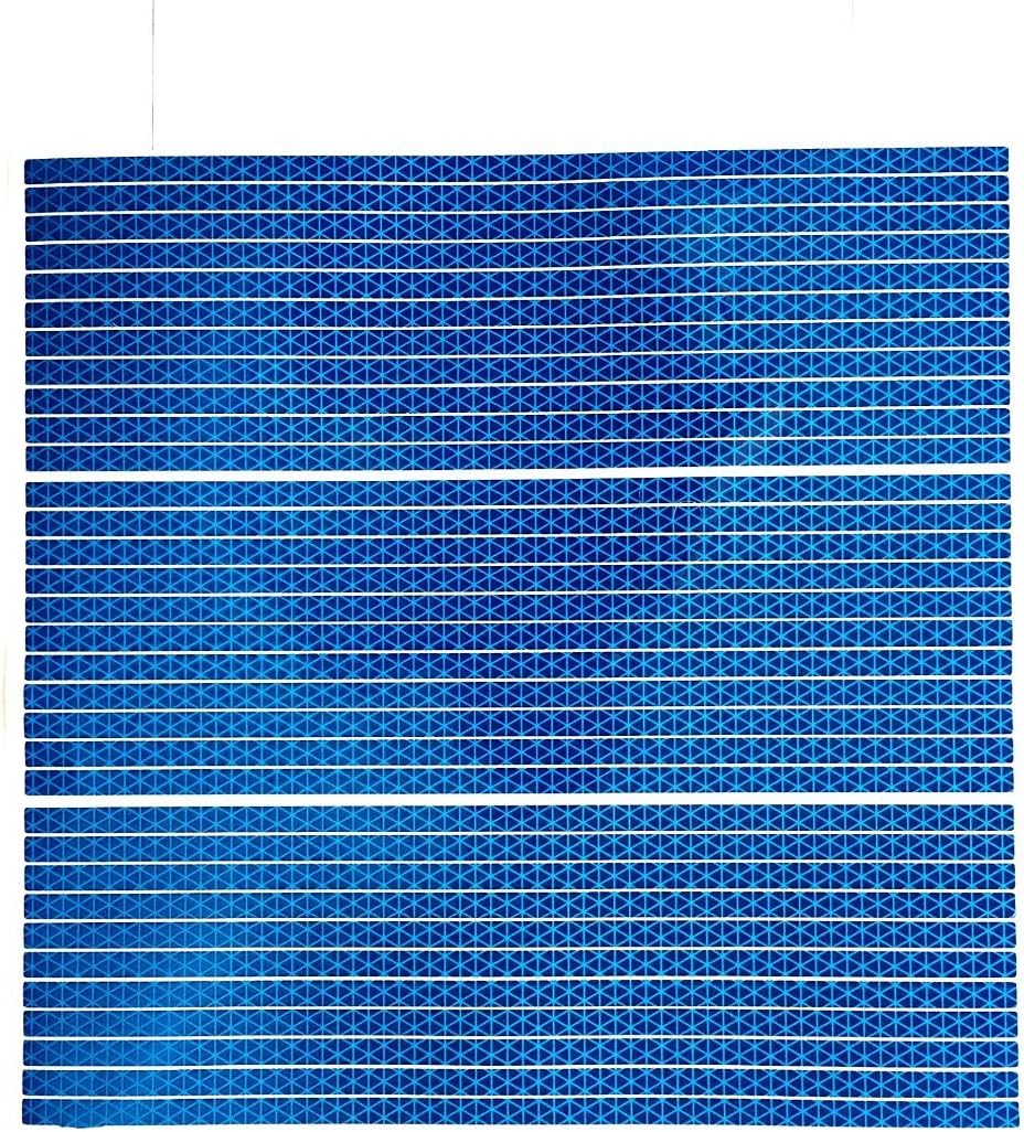 customTAYLOR33 High Intensity Reflective Straight Strips - (33) 12" Strips (Many Colors) (Blue)