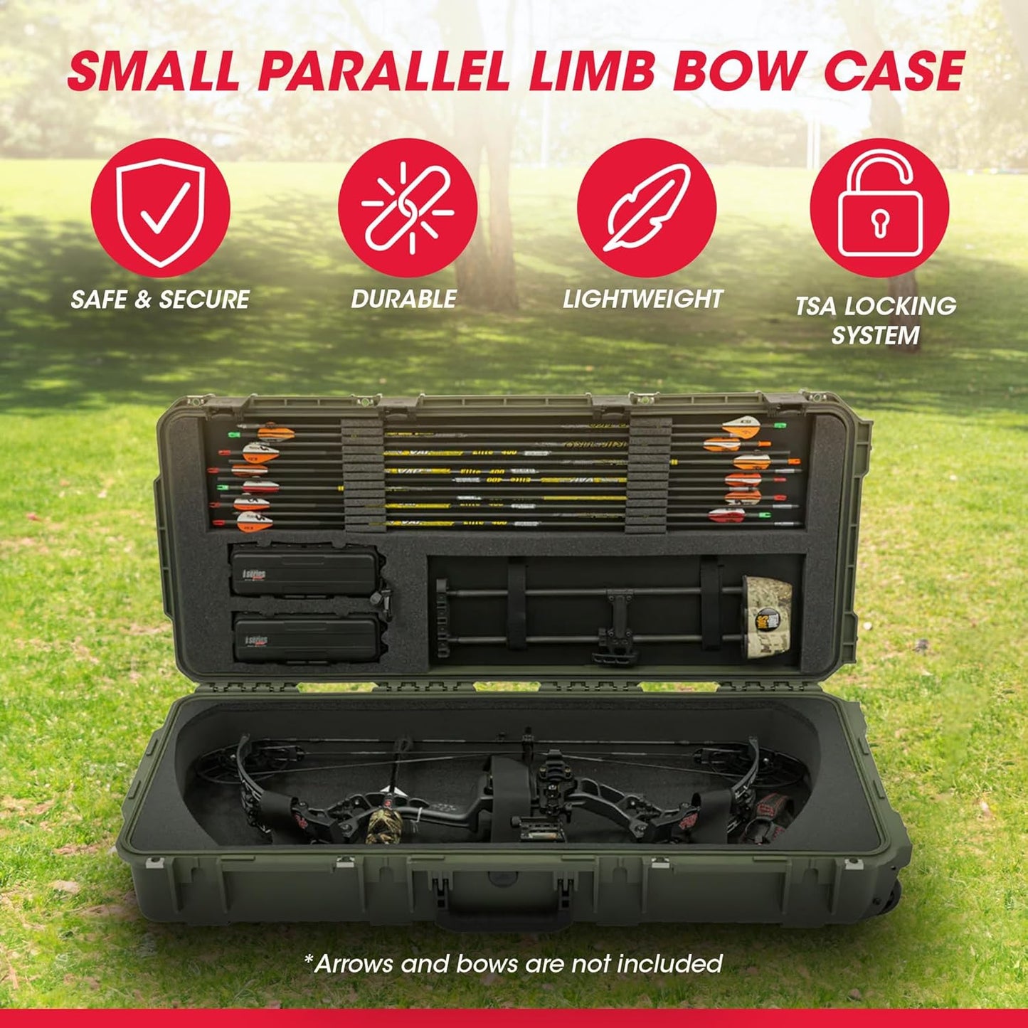 SKB Mathews Hard Shell Compound Bow and Arrow Archery Case with Wheels