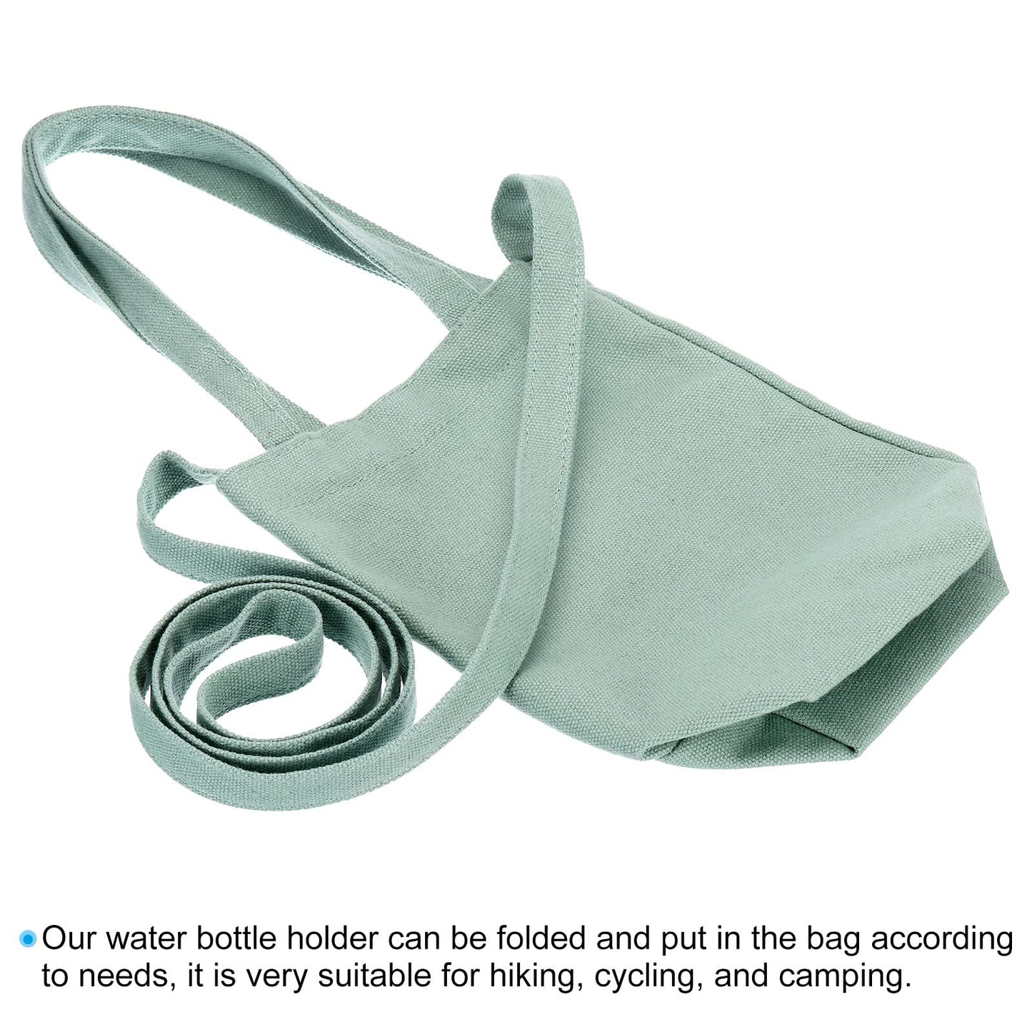 PATIKIL Water Bottle Holder with Strap, Portable Water Bottle Carrier Wide-Open Water Bottle Sleeve Pouch for Camping, Fishing, Hiking, Green