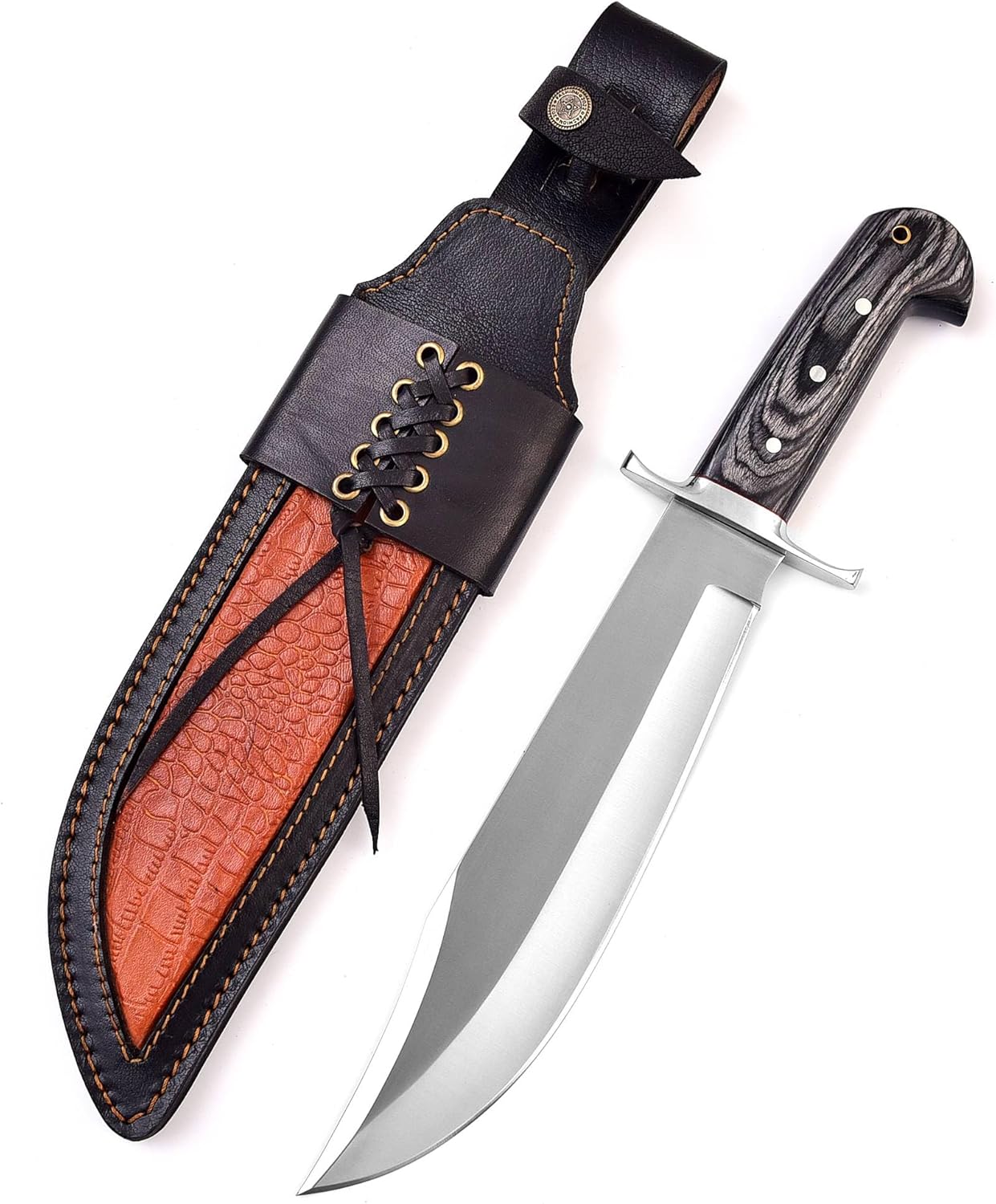Custom Handmade D2 Steel 15.00 Inches Hunting Knife - Beautiful Rose Wood Handle (REG -1118)