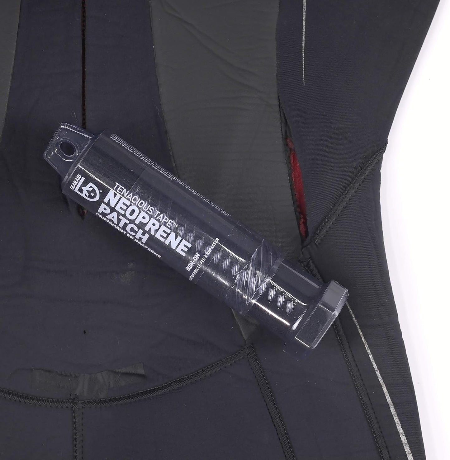 GEAR AID Wetsuit Repair Kit with Neoprene Patch, Fix Seams and Tears, Black, 6” x 10"