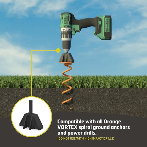 Ground Anchor Installation Tool for Vortex Spiral Screw-In Ground Anchors, Cast Iron ANCIT-FB-CP