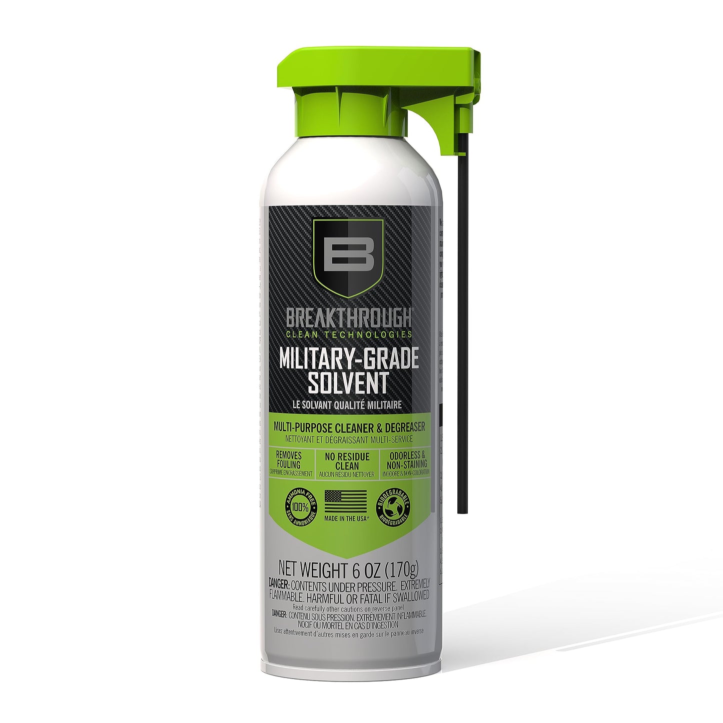 Breakthrough Clean Technologies Military-Grade Gun Spray Cleaning Solvent - Cleaner and Degreaser for Handguns and Riffles and More