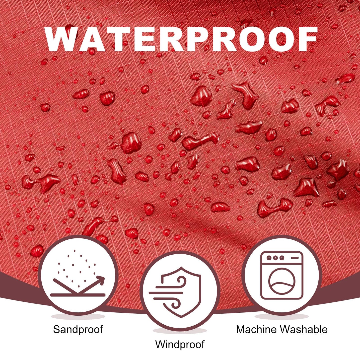 KawaGebo Kamp Fleece Waterproof Outdoor Blanket, Windproof Stadium Blanket for Camping, Picnics, and Sports Stay Dry and Comfortable 80"x58"