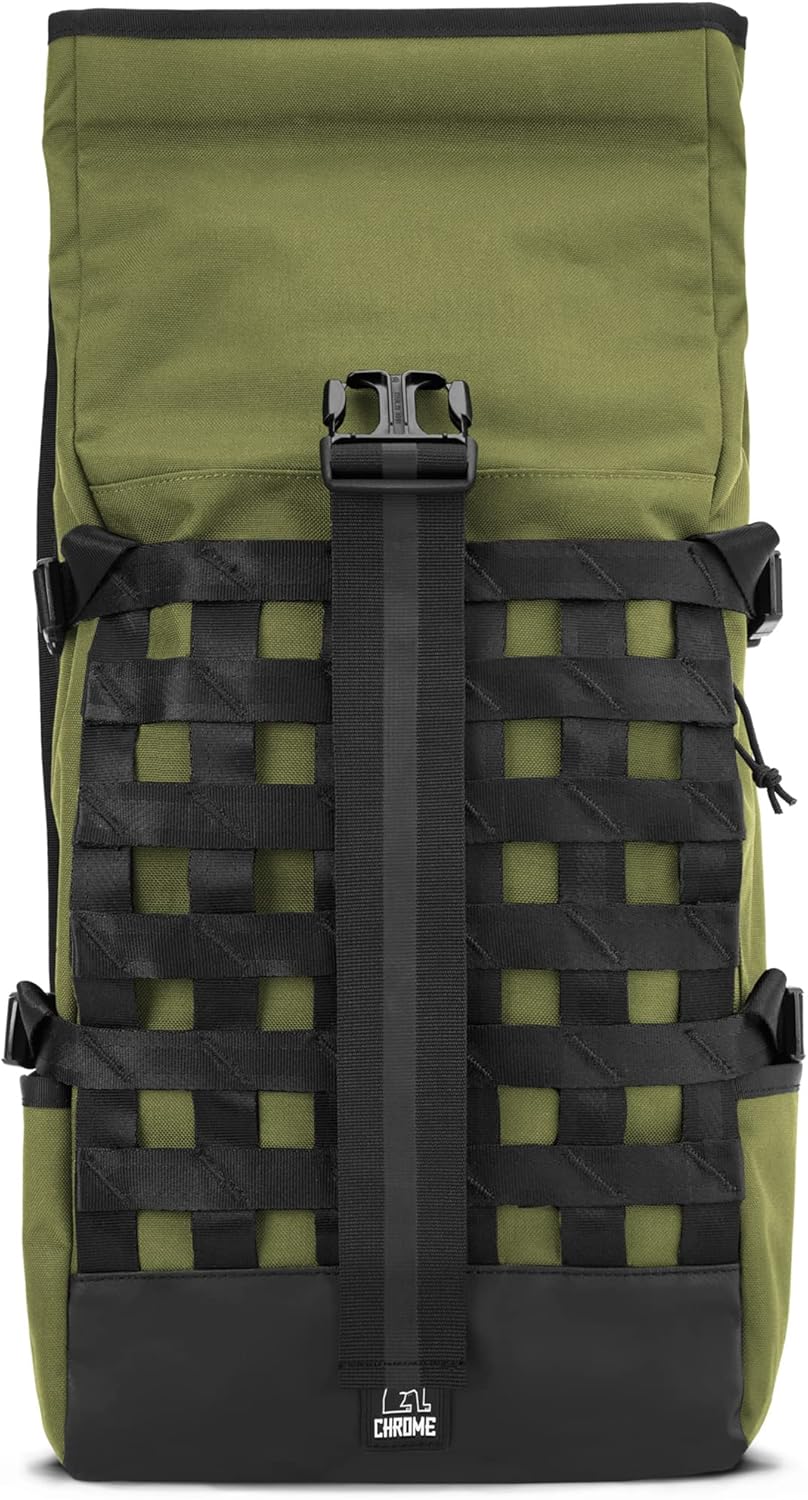 Chrome Industries Pro Barrage Waterproof Roll-Top Satchel Backpack Black Black