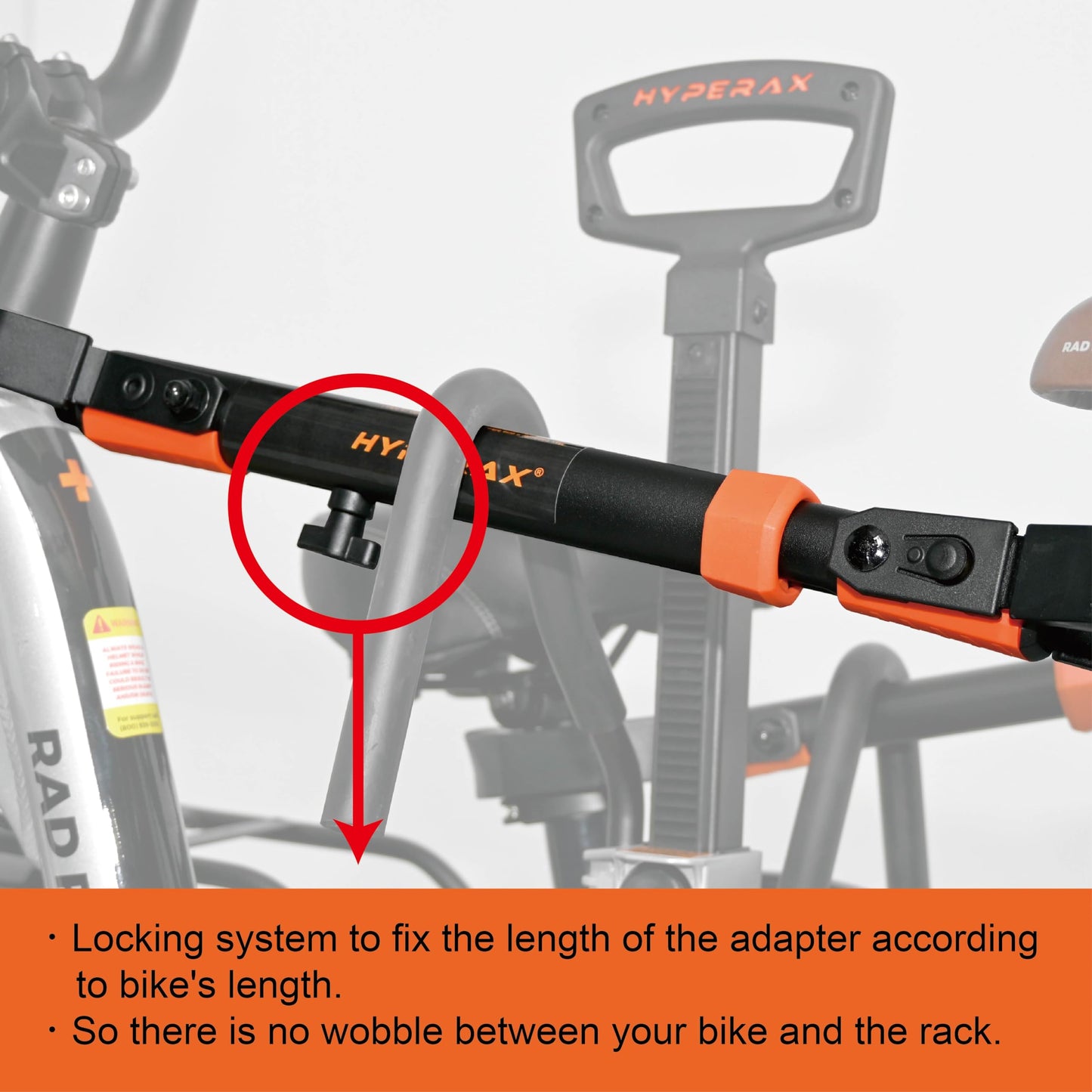 HYPERAX 2024 Step Thru e Bike Adapter Fits Up to 100 lbs for Hitch Bike Rack, Perfect for LECTRIC, RAD Power, AVENTON, and Other Step Thru/Folding E Bikes. Must Needed for Step-Thru