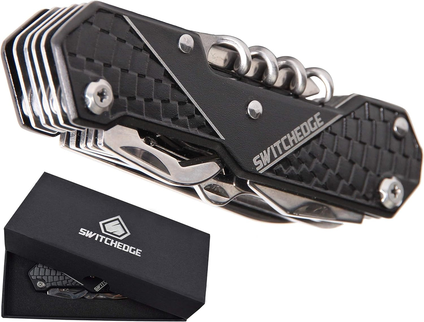 14 Tools in One Black Pocket Knife