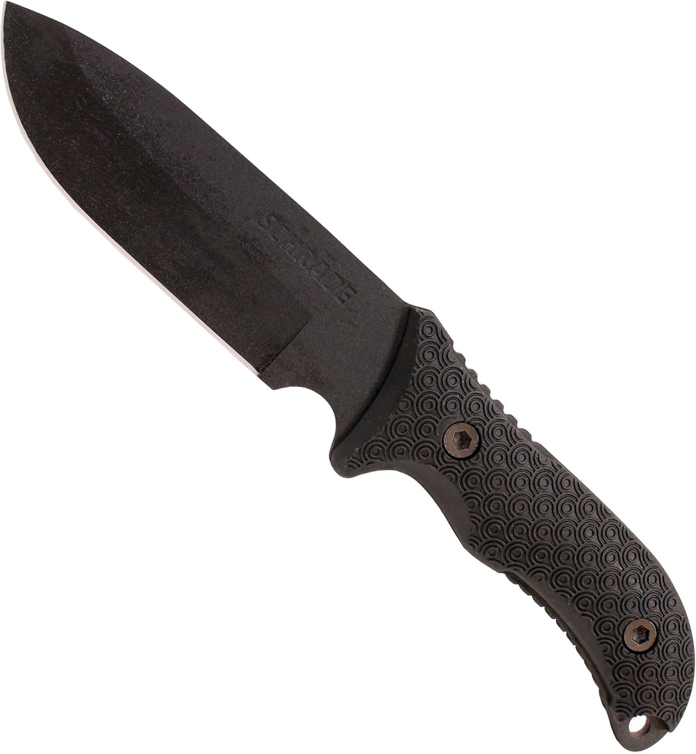 Schrade Delta Class Bedrock Sheepsfoot Fixed Blade with 10.4in Stainless Steel Blade, TPE Handle for Outdoor Survival, Camping, Bushcraft