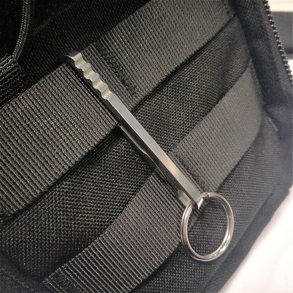 2 PCS Stainless Steel Hanging Buckle Keychain,Portable EDC Quickdraw Key Ring Tool