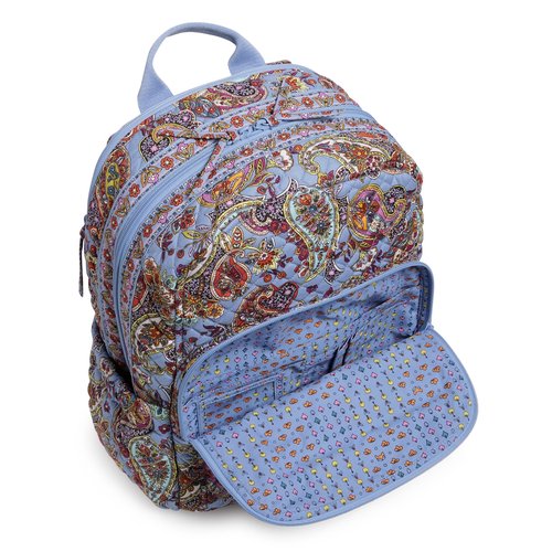 Vera Bradley Women's Iconic Campus Backpack, Signature Cotton Bookbag, Provence Paisley, One Size