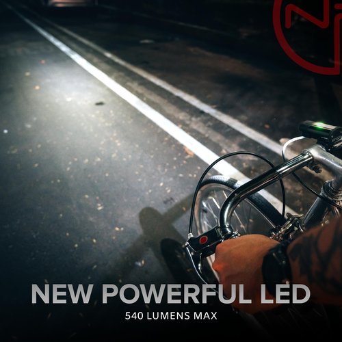 Bike Lights Front and Back (BX-500) - Bicycle Headlight and Tail Light Set with Powerful Rechargeable 540 Lumens LED for Night Riding - USB-C Compatible Charging - Bike Safety Equipment