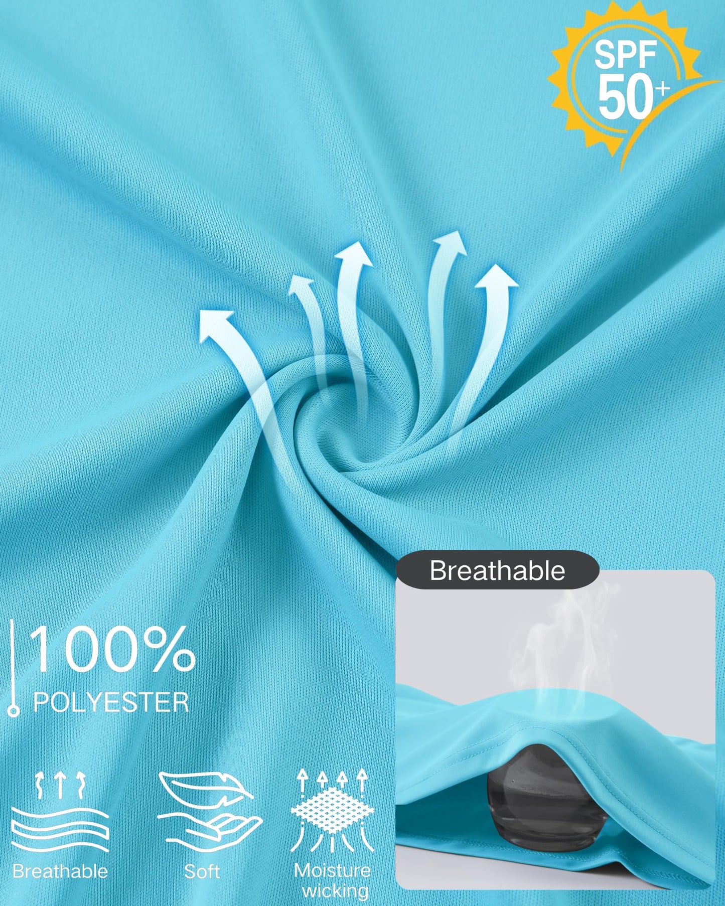 3 Pack Men's Rash Guard Shirts Long Sleeve UV SPF UPF 50+ Sun Protection Shirts Swim Shirts Quick Dry Workout Hiking(LGBEWT L