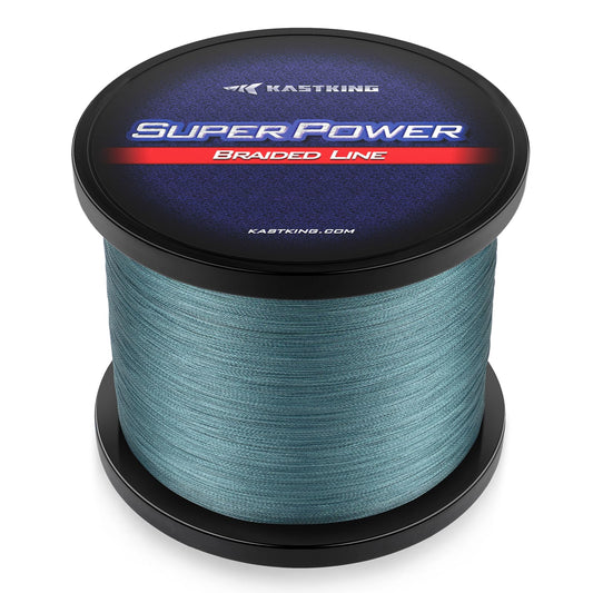 KastKing Superpower Braided Fishing Line, Gray, 15 LB, 150 Yds