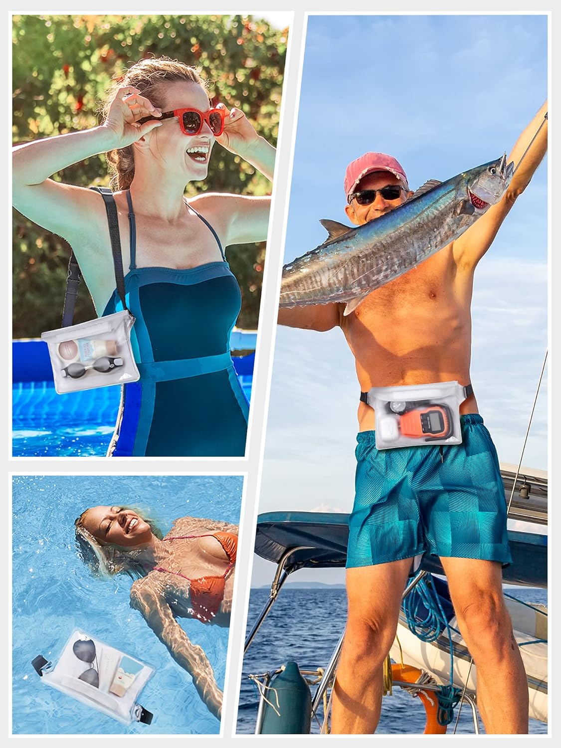 HEETA Waterproof Fanny Pack | Adjustable Waist Strap for Swimming & Beach