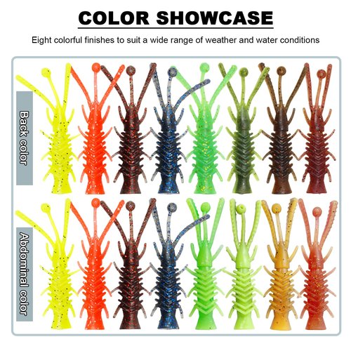 FREE FISHER 71Pcs Ned Rig Jig Heads with Hellgrammite Soft Plastic Fishing Lures Kit, Mushroom Head Ned Rig Super Realistic Soft Plastic Lures for Bass Trout Pike Walleye Crappie Saltwater Freshwater