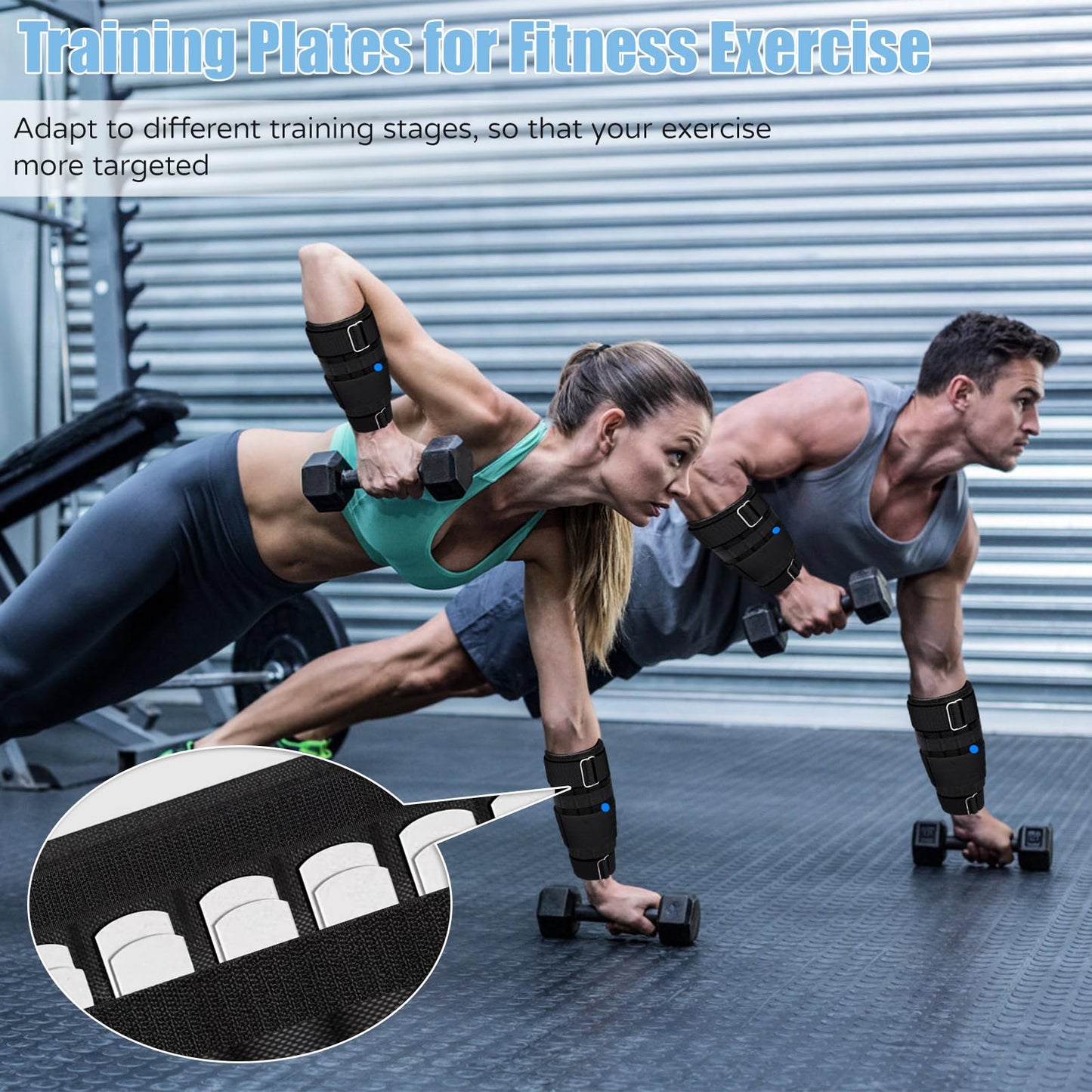Steel Plates for Weighted Vest,8PCS Adjustable Strength Training Weight Plates, Rustproof Long Steel Plate with Round Head Loading for Men Women Running Fitness Sport