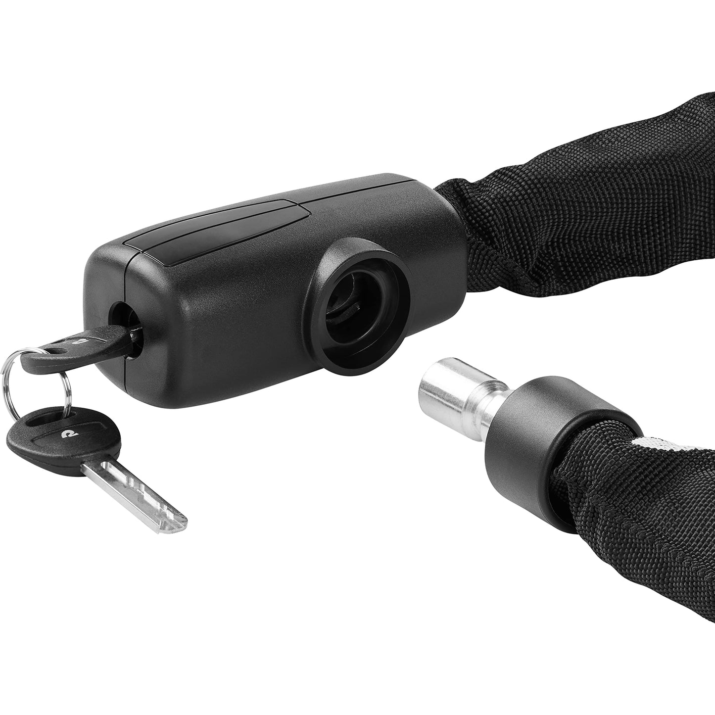 Retrospec Hero Bicycle Chain Lock with Key, Heavy Duty Anti-Theft Bike Lock, 8mm 3' Cut Resistant 3T Manganese Steel Chain and Weather Resistant Nylon Sleeve