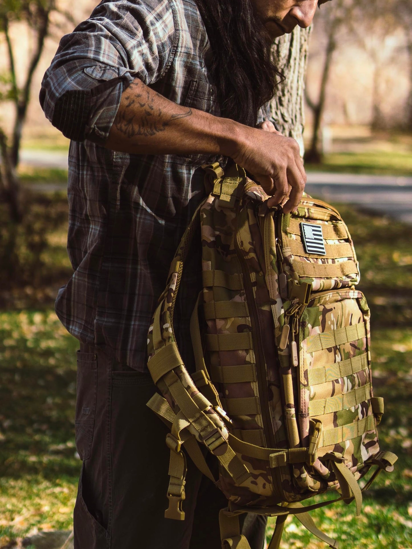 KEEP Conceal Carry Emergency Go Bag, EDC Gear Bag For Everyday Carry, Tactical Backpack for Work, Commuters, Travel, Outdoors, CCW, Tactical Backpack for Professionals, Camo Bugout Rucksack