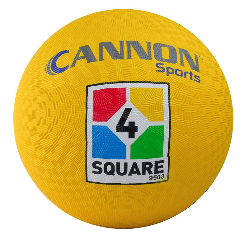 Cannon Sports 4 Square Playground Balls - 8.5 Inch - for Kickball, Handball & Dodgeball (Yellow)