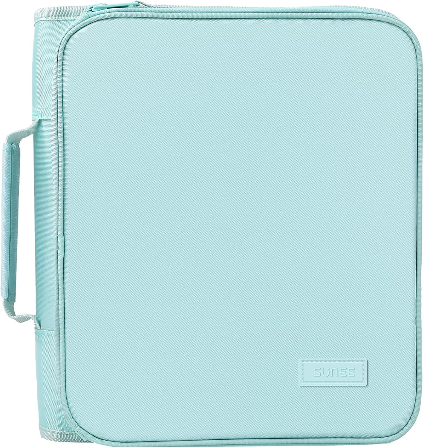 SUNEE Zippered Binder Bag with Handle, 2-Inch 3-Ring O-Ring, 500-Sheet Capacity, Includes Zip Pocket, 5-Tab Expanding File Folder, Multi-Pocket Organizer Binder for Middle School, Pink Lotus