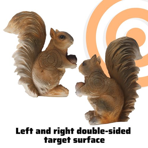 Archery 3D Animal Target Squirrel with Ground Stakes, Protable Size Shooting Target for Outdoor Bow Hunting Training
