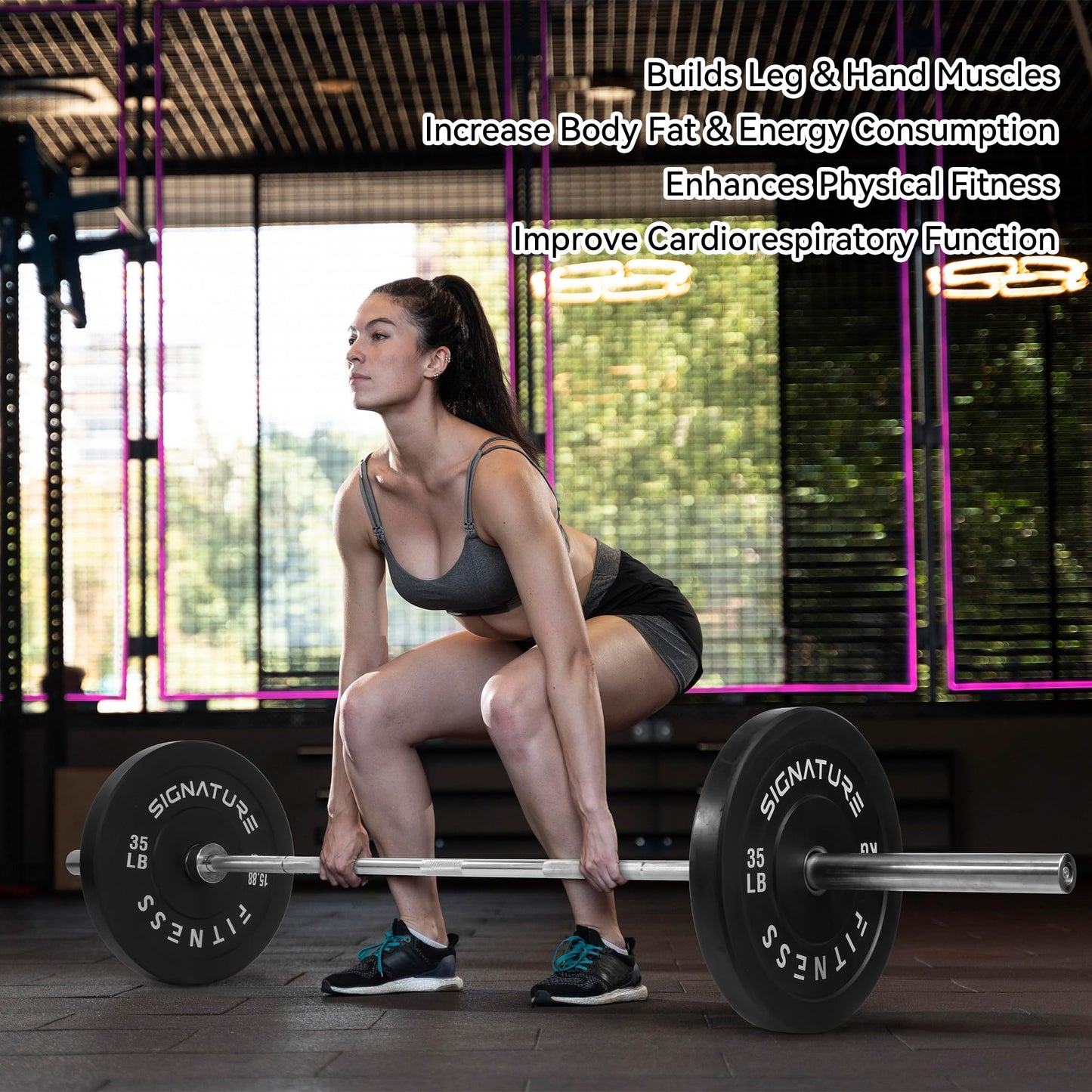 Fitvids 2" Olympic Bumper Plate Weight Plates with Steel Hub, 120-Pound Set, 2x 10LB, 2x 15LB, 2x 35LB