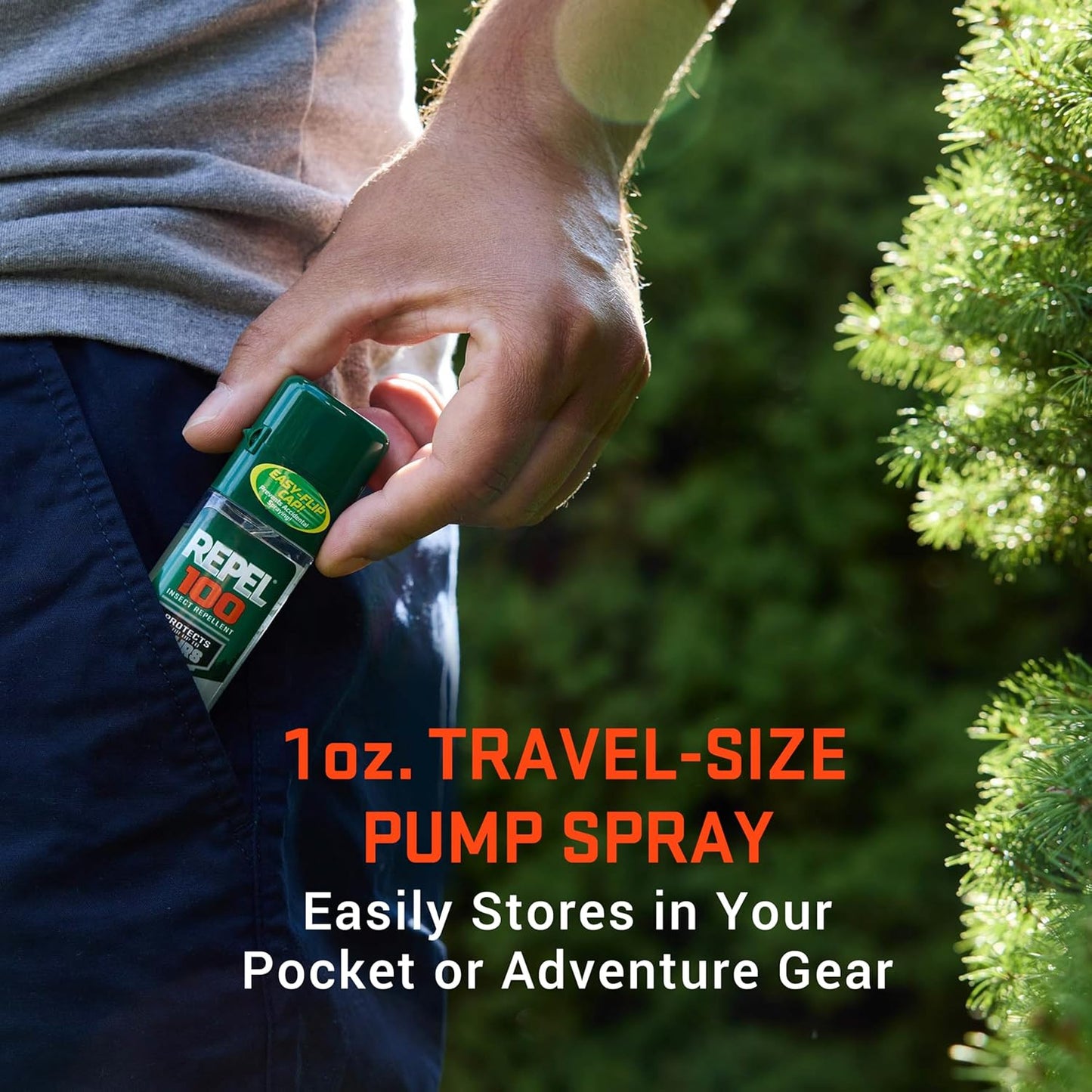 Repel 100 Insect Repellent, Repels Mosquitos, Ticks and Gnats, For Severe Conditions, Protects For Up To 10 Hours, 98% DEET (Pump Spray) 1 fl Ounce