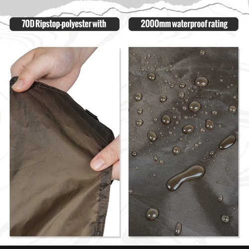OneTigris 2 Person Footprint for Backpacking Tent, 2000mm Waterproof Rating, 78.7"x47.24"