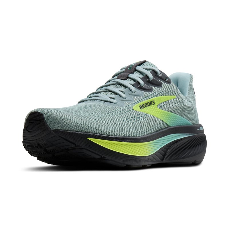 Brooks Men's Ghost 17Sneaker, Gray Mist Yucca Nightlife, 11 US