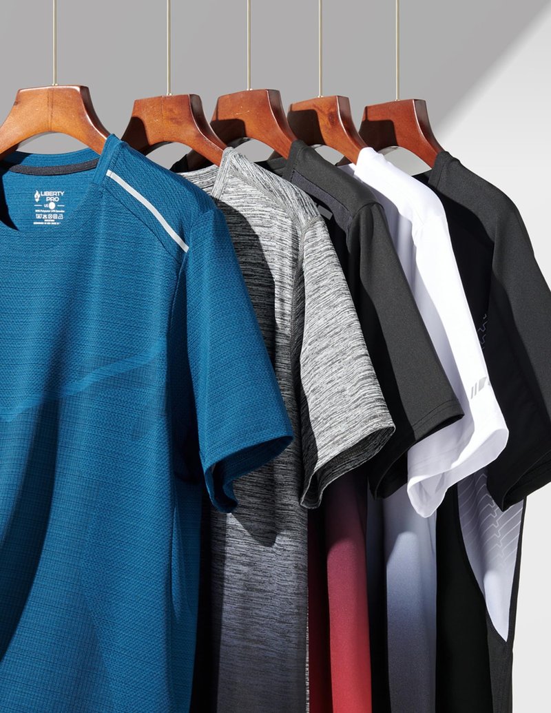 5 Pack Men’s Active Quick Dry Crew Neck T Shirts | Athletic Running Gym Workout Short Sleeve Tee Tops Bulk (Set 20, X-Large)