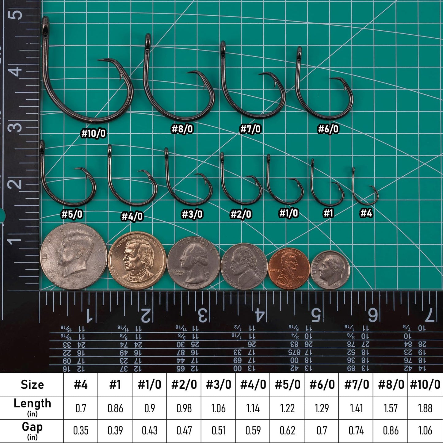 Dr.Fish 30 Pack Circle Hooks 3X Strong in-Line for Saltwater & Freshwater, Live Bait Non-Offset Fishing Hooks for Striper, Catfish, Mackerel, Bass, Tuna 2/0