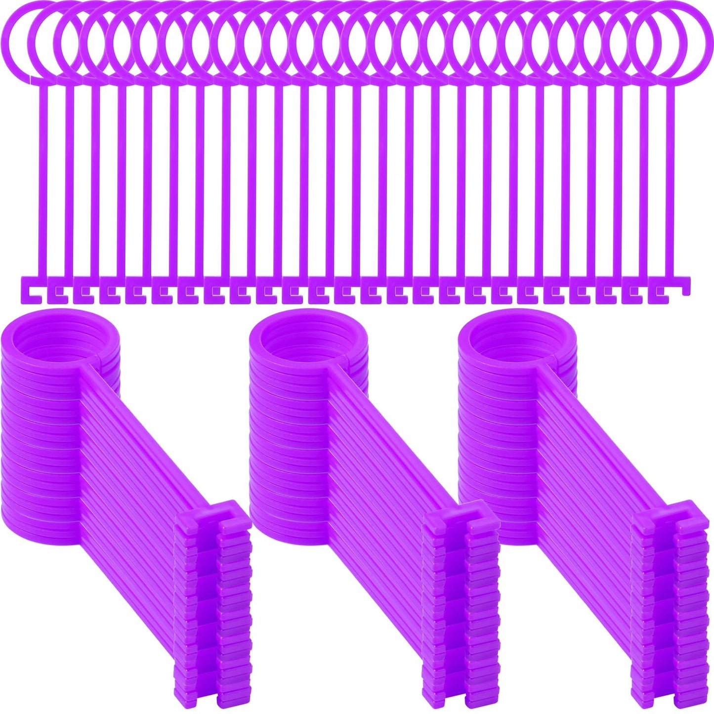 Lenwen 75pcs Clay Target Holders, Versatile Clay Pigeon Hooks Hanging Target Hangers for Outdoor Shooting Practice(Purple)