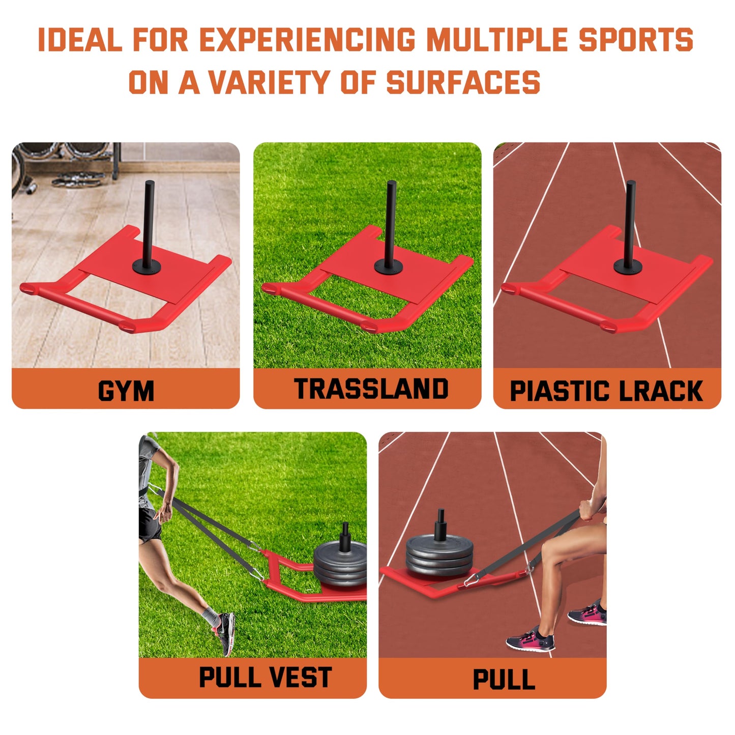 2025 Upgrade Weight Sled for Training - Heavy Duty Football Sled for Lineman, Sled Pull Workouts, Speed & Strength Training, Football Blocking Sled, Running Sled for Athletes, Weighted Sled for Outdoor & Indoor Workouts