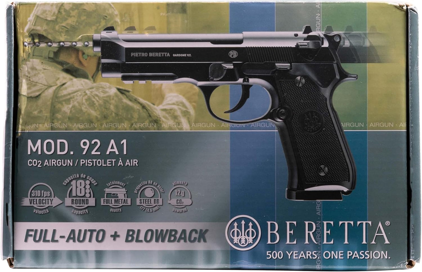 Umarex Beretta M92 A1 Blowback Full-Auto .177 Caliber BB Gun Air Pistol