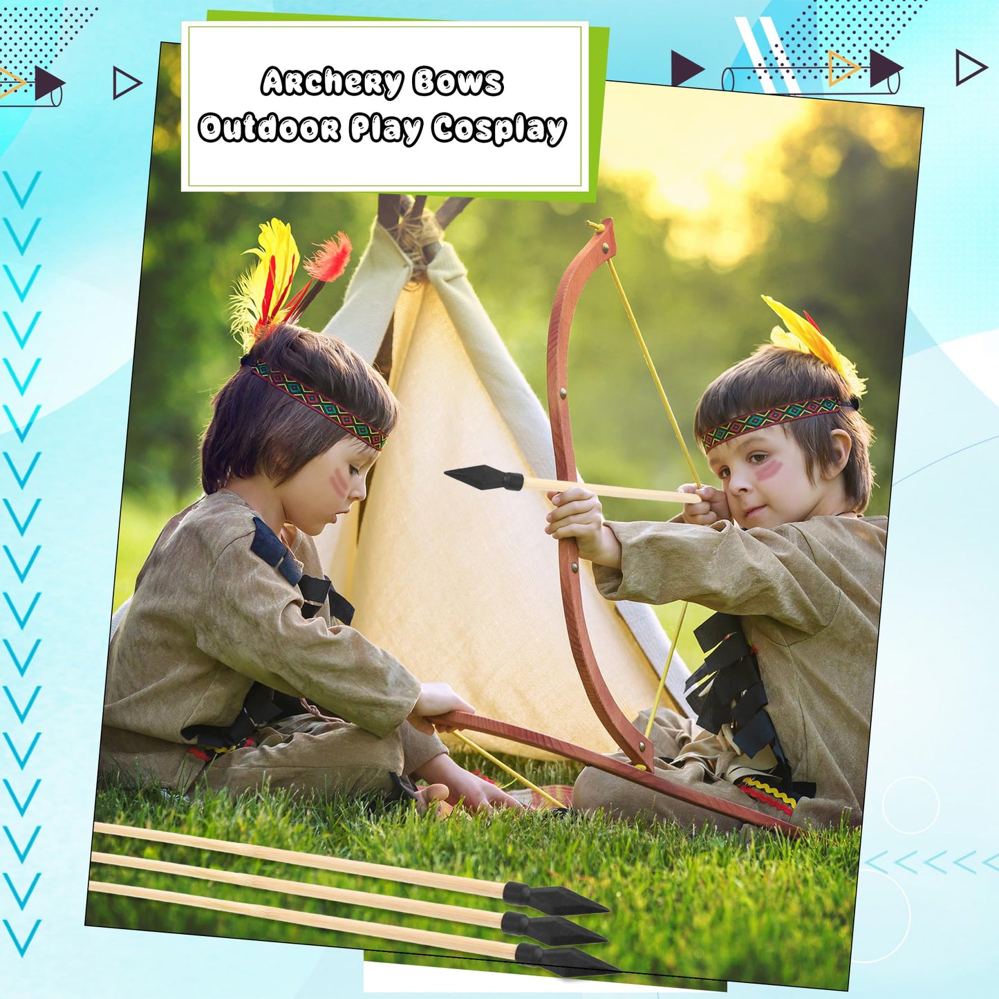 30 Pack Wooden Arrows with Soft Rubber Tips 17 Inch Wooden Toy Arrow Soft Rubber Tip Archery Bows for Beginners Archery Bows Outdoor Play