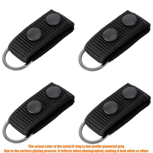 TACNEX Duty Belt Suspenders Loop Attachment with Metal Ring Nylon Tool/Utility Belt Keepers Connectors Police Harness Extenders/Adapter fit up to 2.25 inch Wide Hook Liner
