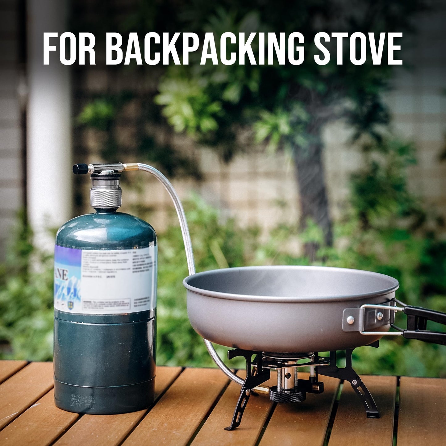 ONLYFIRE OUTDOOR LIVING Camping Stove Adapter, Backpacking Stove Convertor 16oz 1LB Propane Small Tank Input EN417 Lindal Valve Output, Camp Fuel Gas Adapter for Outdoor Backpack Hiking, GS316