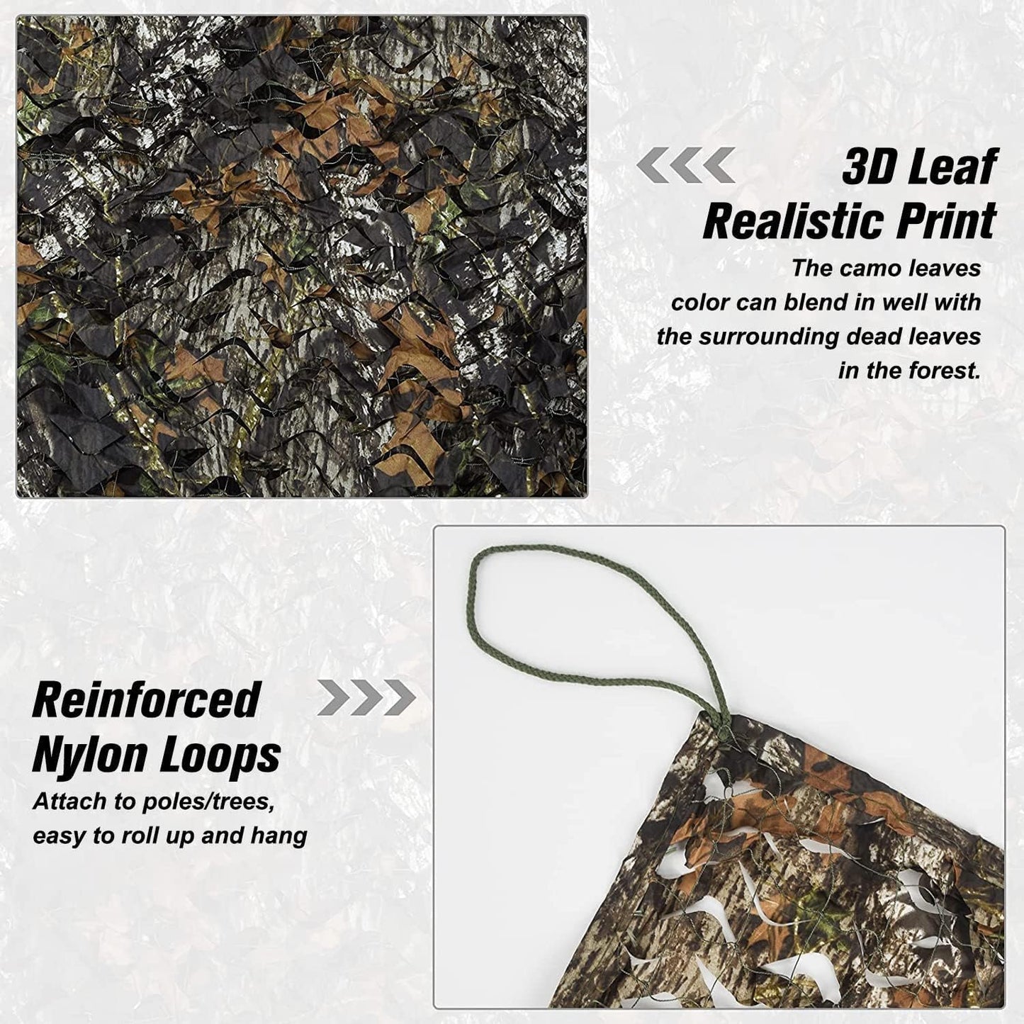 iunio Camo Netting, Camouflage Netting, Quiet Hunting Blinds, Military Shade Netting, Lightweight, Noise-Free, Great for Duck Hunting, Turkey Hunting, Photography, Concealment, Covering 10ftx10ft