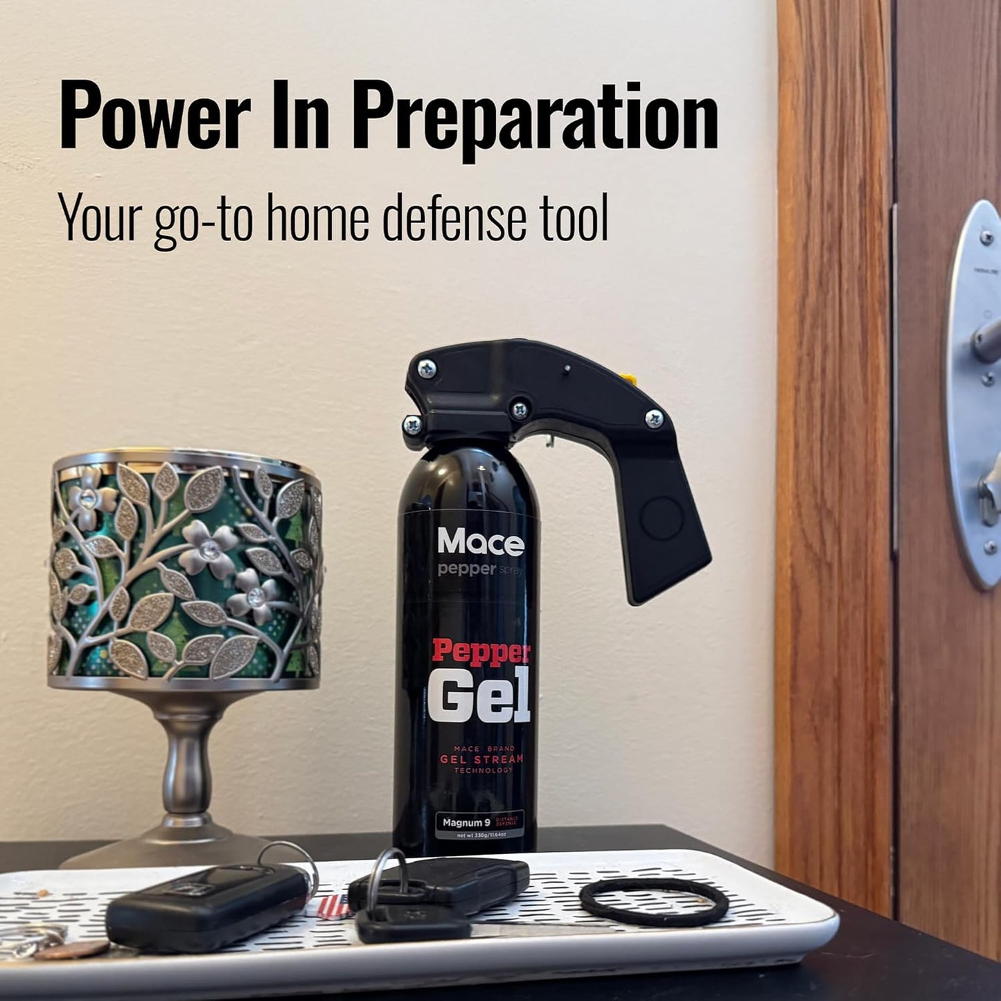 Mace Magnum 3, Magnum 4, or Magnum 9 Pepper Gel Spray, Up to 25 Feet Range, No Wind Blowback, Pepper Spray Gel for Women & Men