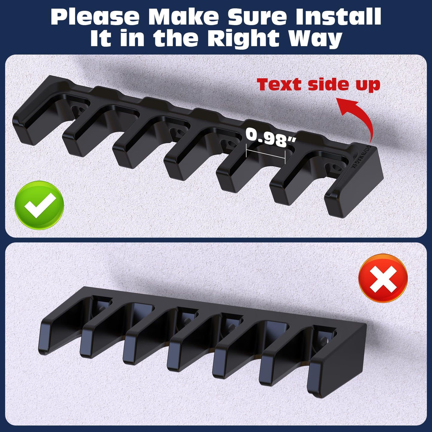2Pack Magazine Mount for Glock 17 19 22 23 26 31 32 33 34 | Handgun Mag Holder Wall Mount Storage Rack | Mag Holder Display for Gun | Gun Magazine Holder Fit for Glock 17 Accessories (12 Slots)