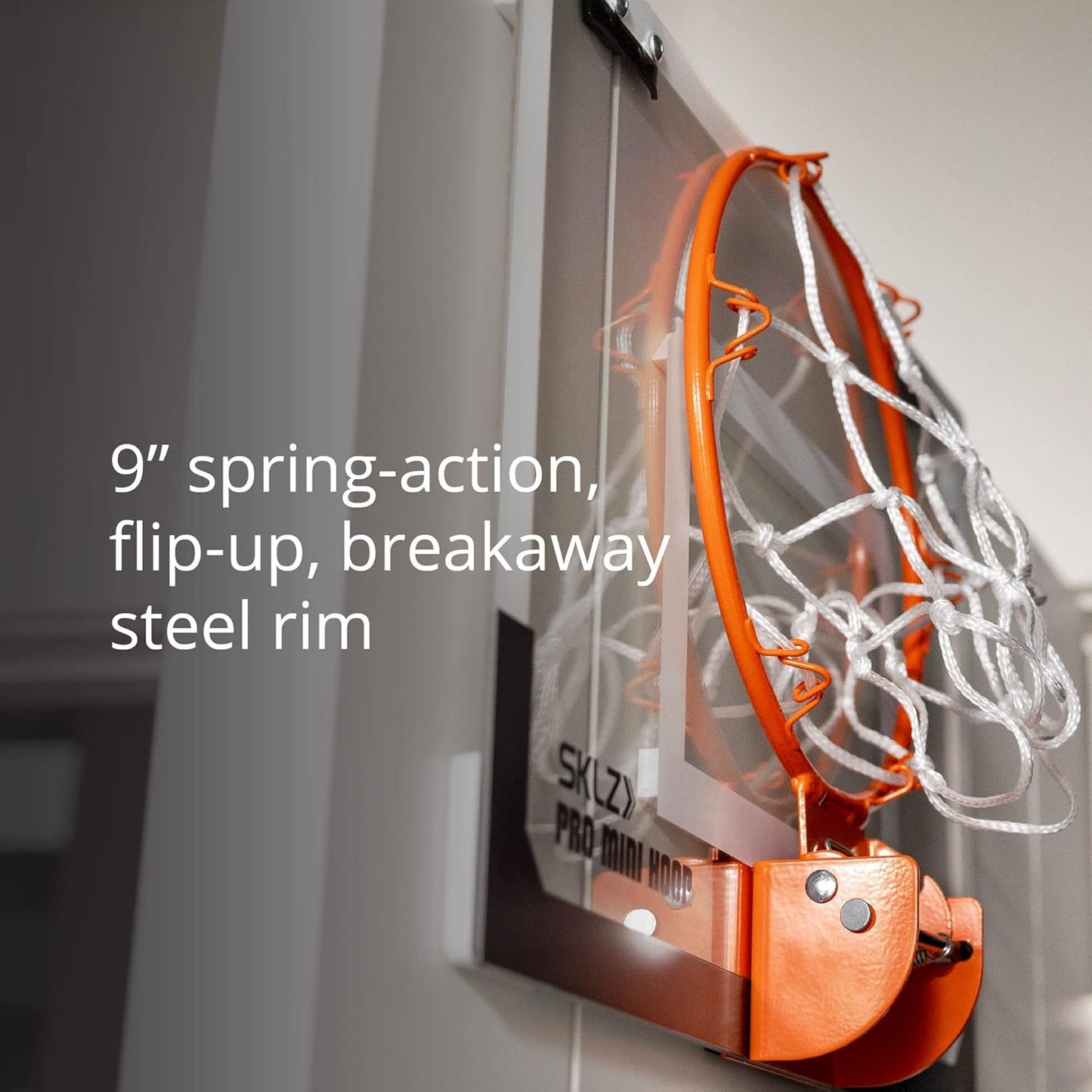 SKLZ Pro Mini Indoor Basketball Hoop - Over The Door – Portable - Great For Home, Dorms, Offices, and Gifts