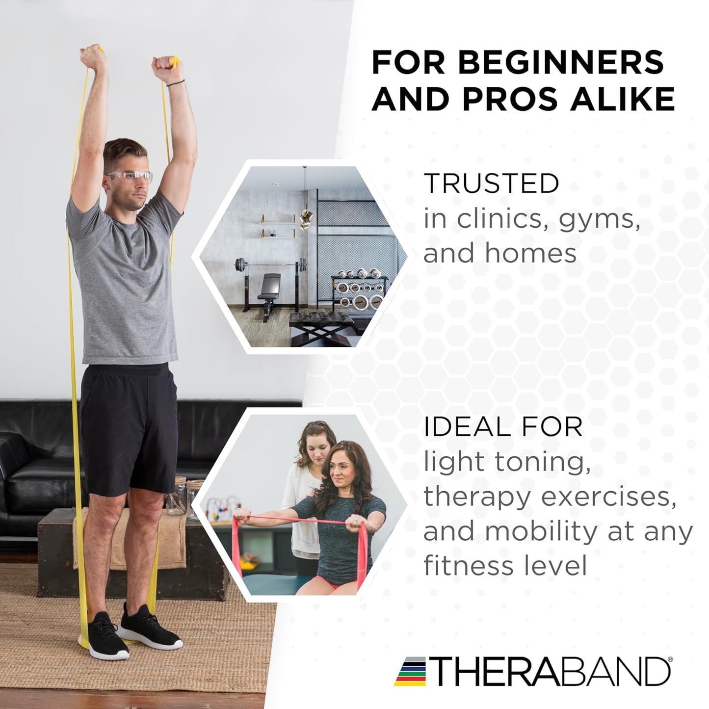 THERABAND Resistance Band, Green, Heavy, 50-Yard Roll, Latex Elastic Band for Exercise, Stretching, Physical Therapy, Yoga, Pilates, Home Workouts, Cut-to-Length, Color-Coded Levels