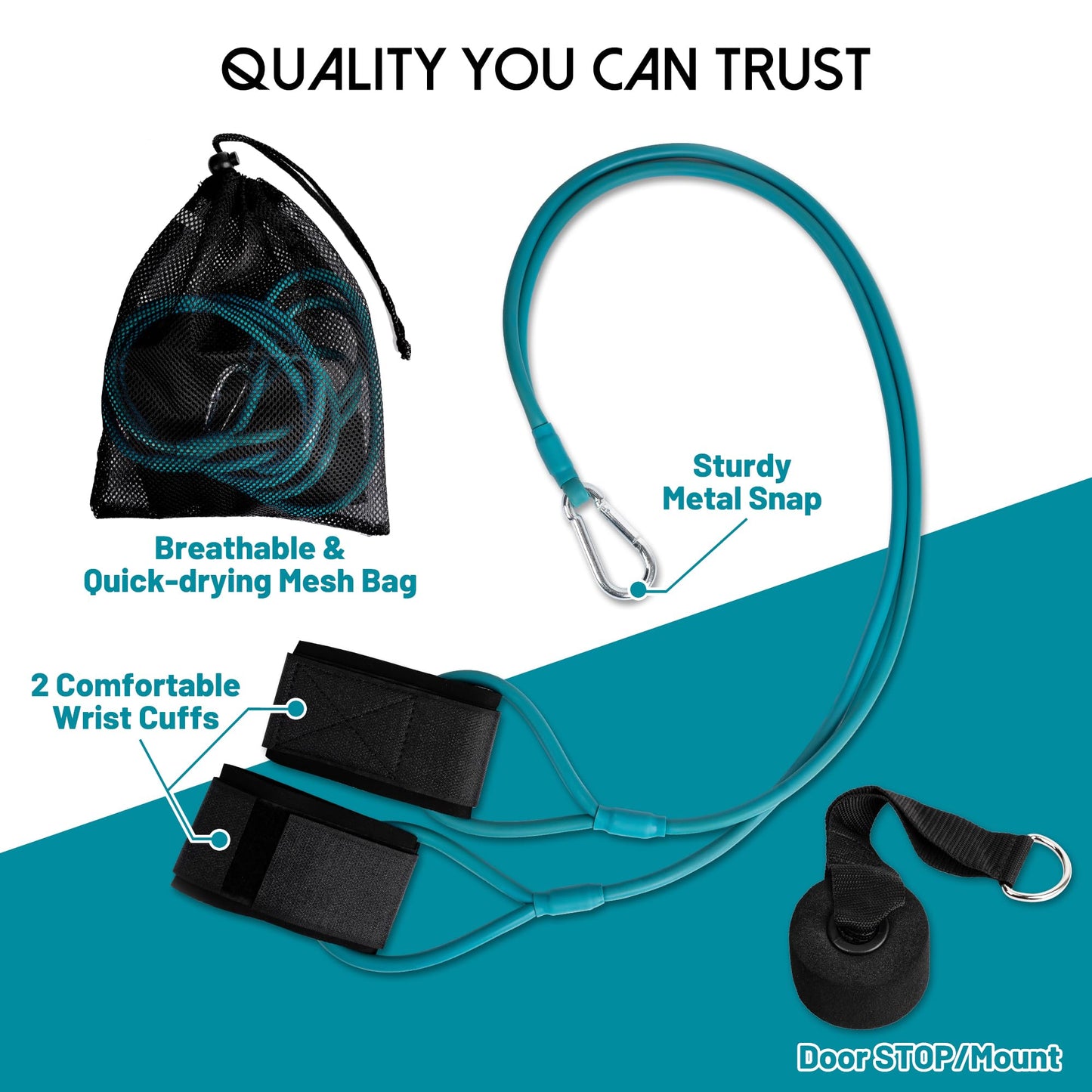 10LB Baseball Softball Resistance Training Bands, Arm Strength, Pitching and Conditioning Equipment for Kids