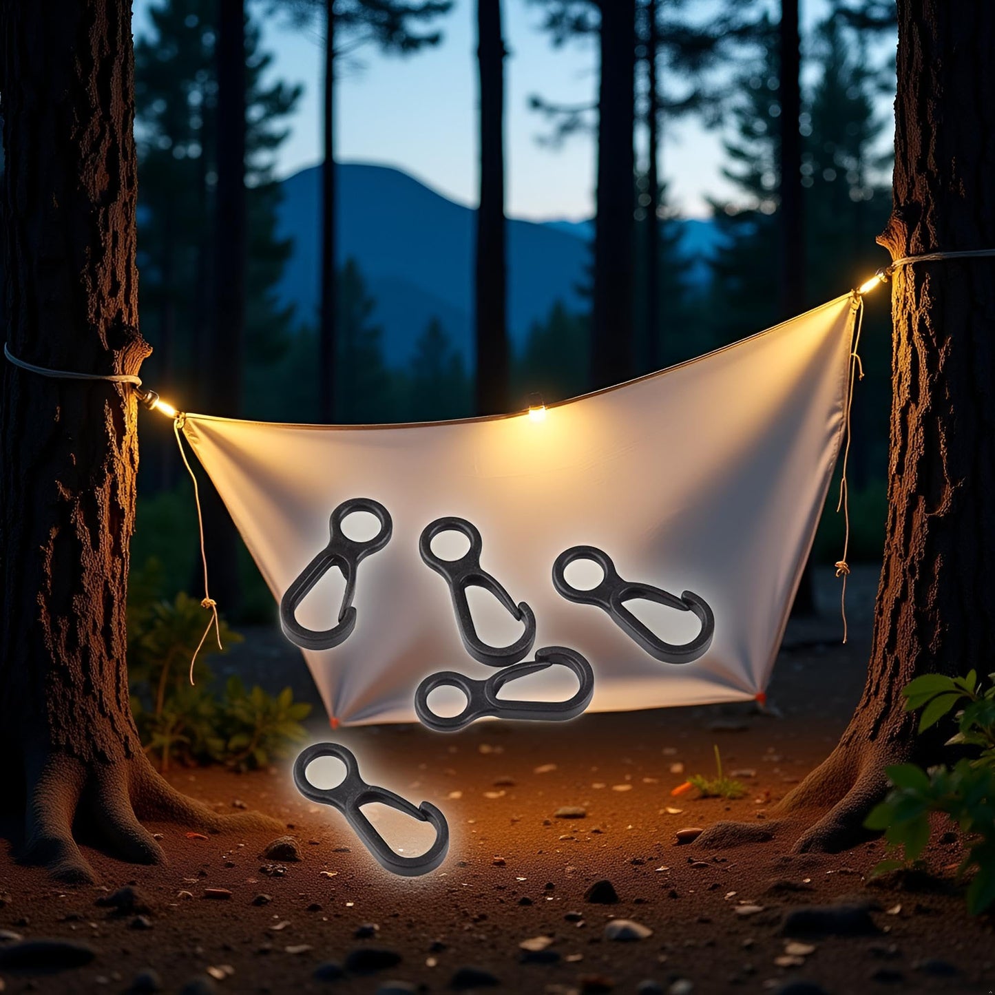 10pcs/Set Black Clip Hooks Outdoor Camping Light Accessories Camping Fixed Canopy Tools Hiking Plastic Tent Hooks Tarp Black Plastic Snap Hooks Small Tent Hooks for Lights Hanging to Canopy Heavy