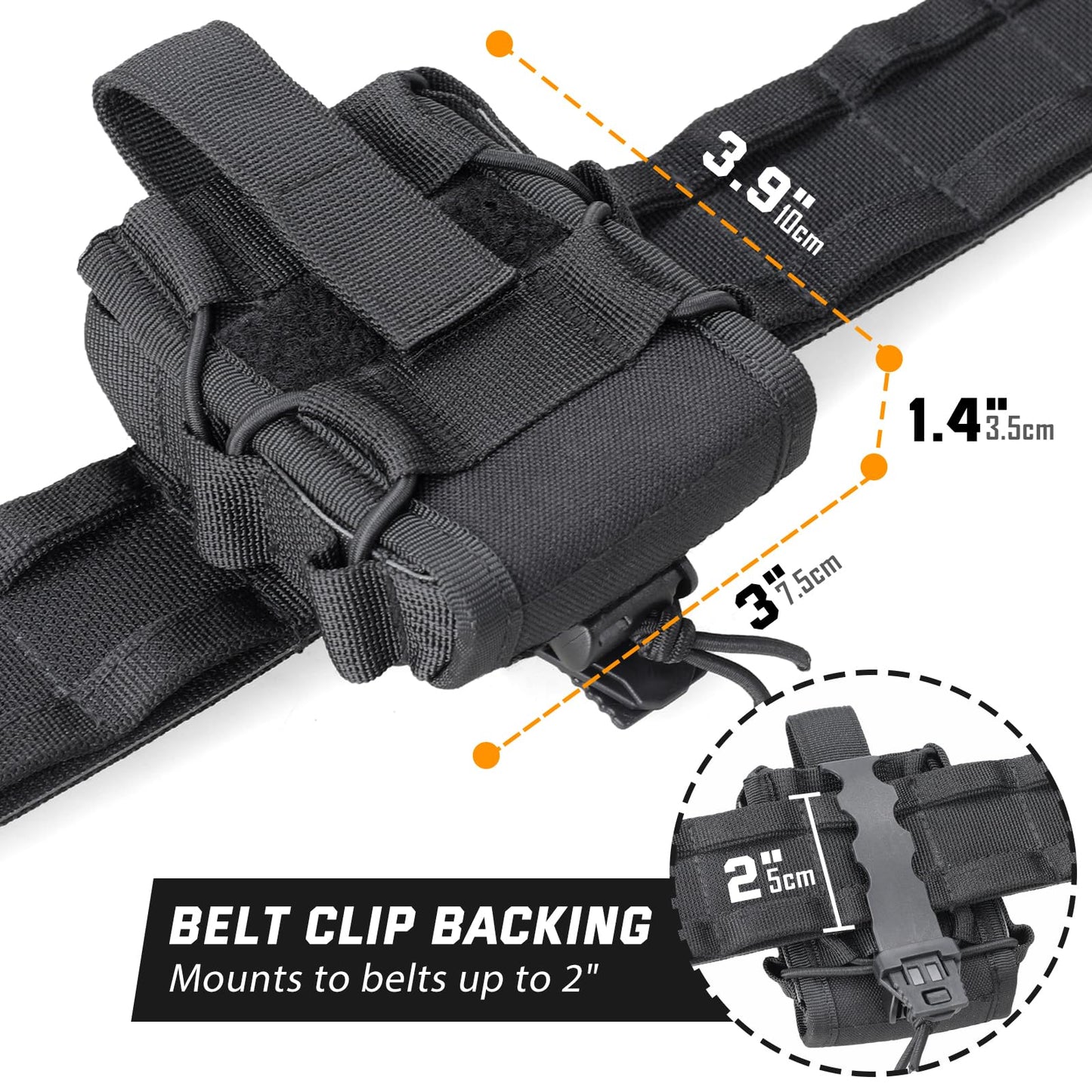 Molle Handcuff Holster, Handcuff Pouch for Duty Belt/Police Vest, Handcuffs Case Fit Asp/Hinged/Chain/Folding Rigid Handcuffs, Quick Release Cuff Holder