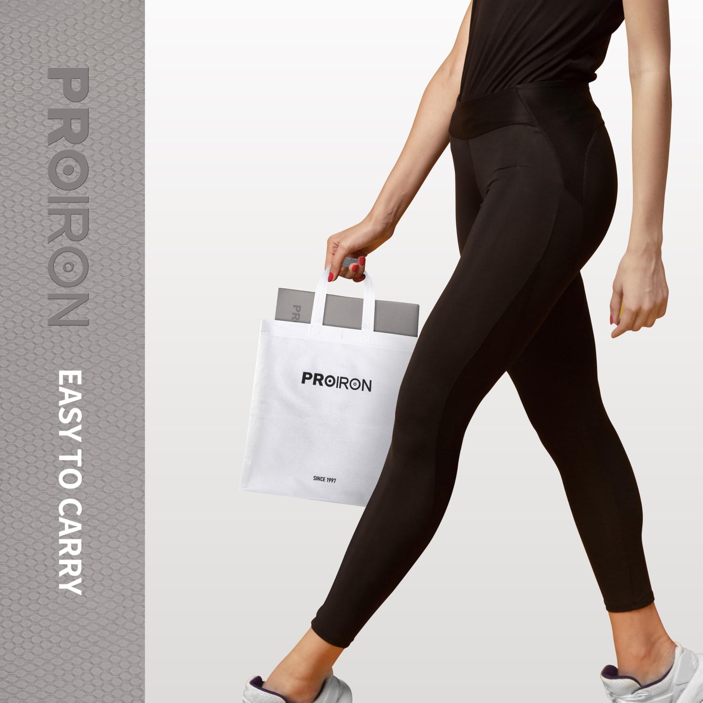 PROIRON Foldable 72"x24"x0.24"(6mm) TPE Travel Yoga Mat, Folding Mat Thick for Home Workout & Travel, Non Slip Yoga Mats with Carry Bag, Packable Pilates Mat for Home Gym, Pilates, Fitness, Stretching-Brown