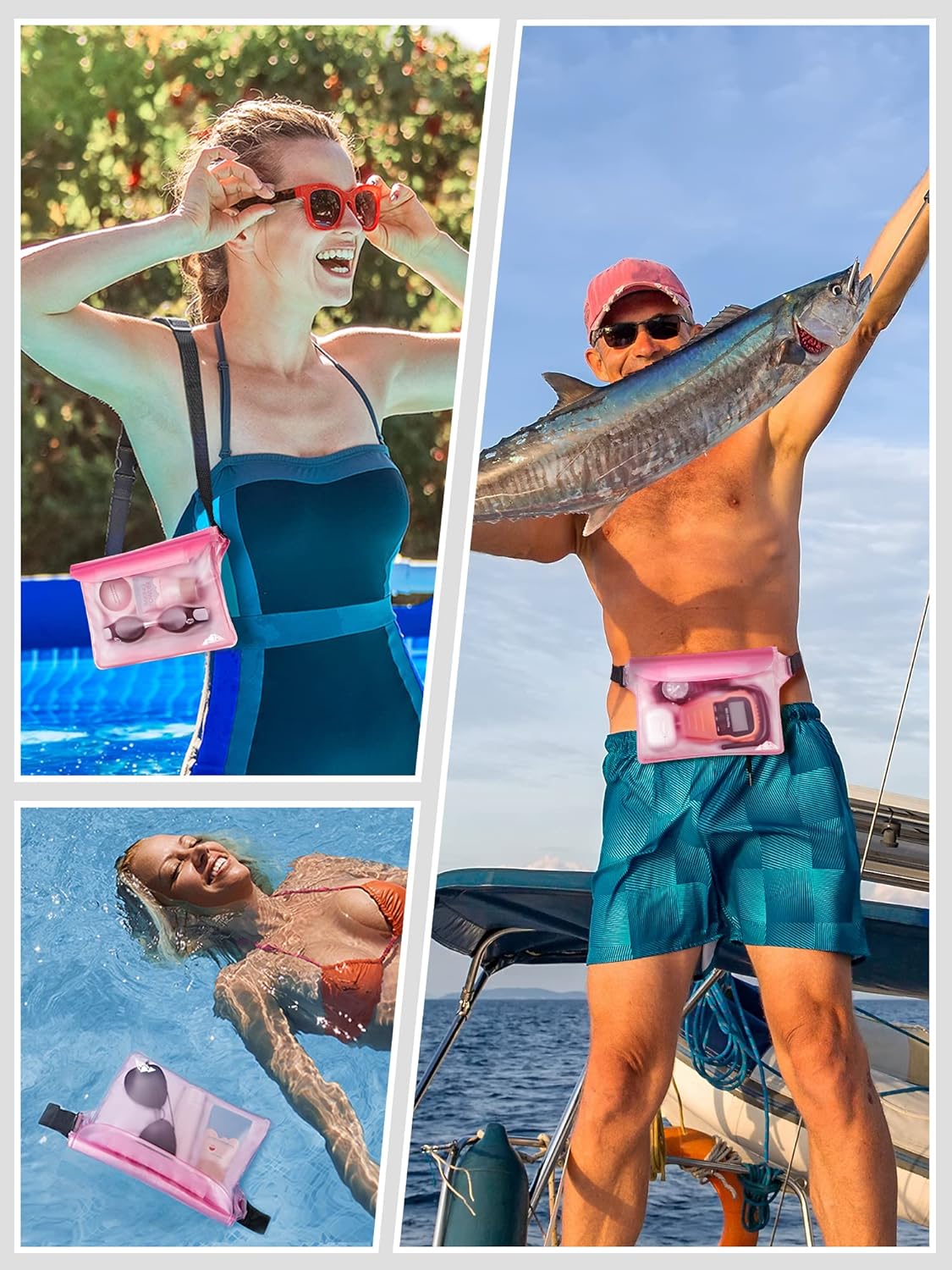 HEETA Waterproof Fanny Pack | Adjustable Waist Strap for Swimming & Beach