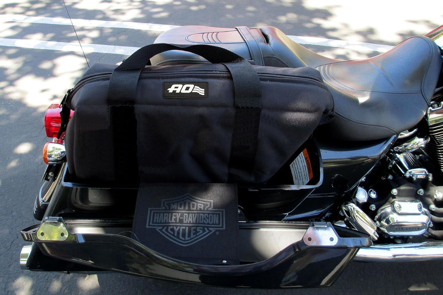 AO Coolers Motorcycle Saddle Bag Soft Coolers, 15-Can Capacity, Black